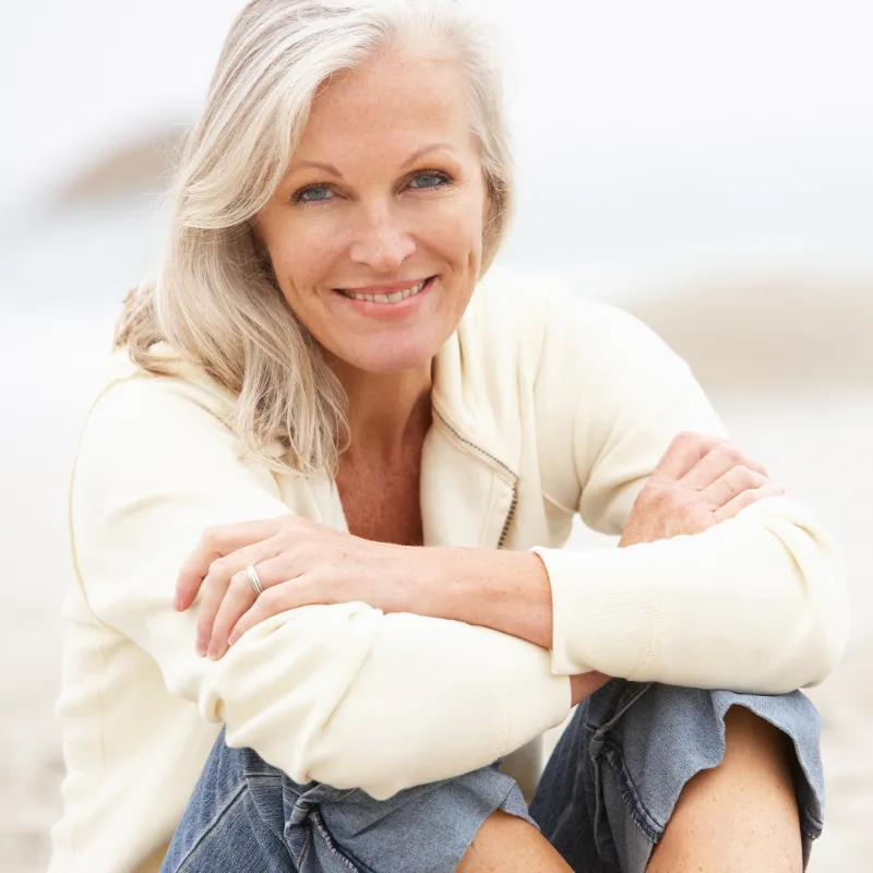 Facelift procedure illustration — model, not a patient result